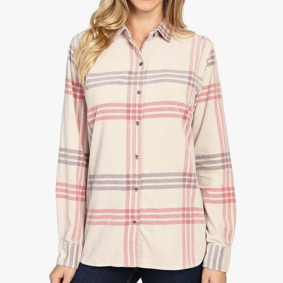 Woolrich Tops - Woolrich Women’s Rappel Corduroy Buttons Long Sleeve 100% Cotton Plaid NWT Top S
